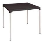 Tafel | Kunststof/Aluminium | Zwart Blad | Aluminium Poten, Verzenden, Nieuw in verpakking