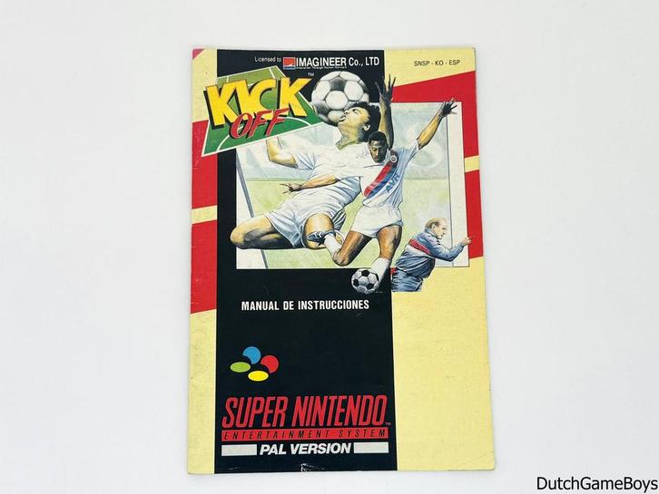 Super Nintendo / SNes - Kick Off - ESP - Manual, Games en Spelcomputers, Games | Nintendo NES, Gebruikt, Verzenden