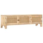 vidaXL Meuble TV 140x30x40 cm Bois de manguier et canne, Verzenden, Neuf