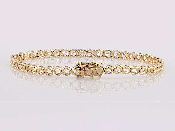 Armband - 14 karaat Geel goud - 3.85ct. tw. Diamant, Bijoux, Sacs & Beauté, Bracelets