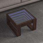 vidaXL Salontafel met Infinity LED 50x53x30 cm bruin, Verzenden, Nieuw