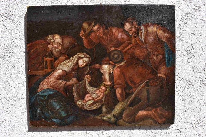 Europese school (XVII) - Heilige Familie, Antiek en Kunst, Kunst | Schilderijen | Klassiek