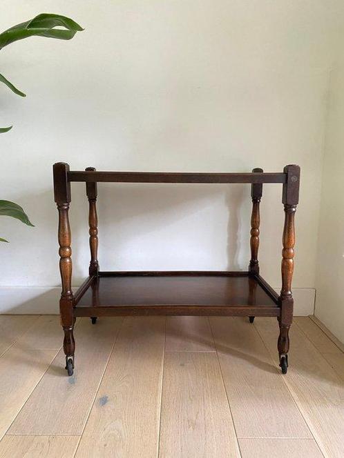Serveerwagen - Hout, Metaal - Theetrolley sidetable, Antiek en Kunst, Antiek | Overige Antiek