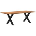 vidaXL Eettafel rechthoekig 220x100x74 cm massief eikenhout, Huis en Inrichting, Verzenden, Nieuw