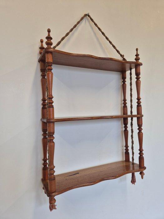 Rek - Origineel Gedraaid Koord - Mahonie Wandrekje, Antiquités & Art, Antiquités | Autres Antiquités