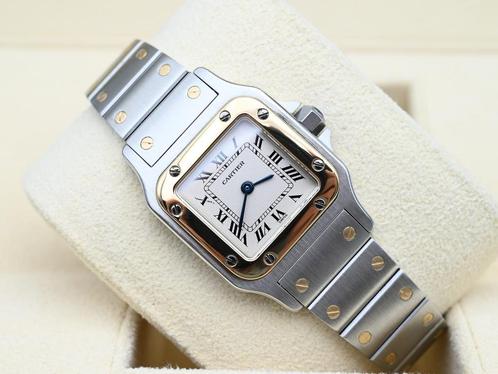 Cartier Santos Ref. 0902 Year 2000s (Box), Handtassen en Accessoires, Horloges | Dames, Goud, Zo goed als nieuw, Goud, Overige merken