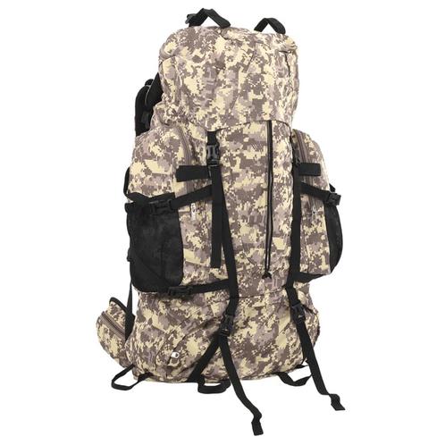 vidaXL Wandelrugzak 100 L camouflage oxford stof camelbruin, Handtassen en Accessoires, Tassen | Rugtassen, Nieuw, Verzenden