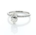 Ring - 14 karaat Witgoud - 1.17ct. tw. Diamant (Natuurlijk)