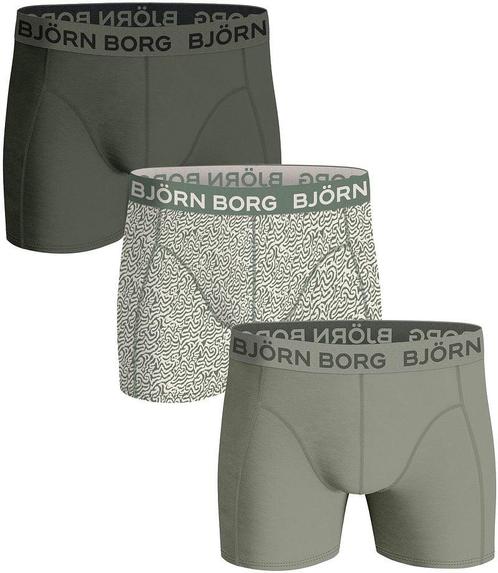 Bjorn Borg Boxers Cotton Stretch 3-Pack Groen maat XL Heren, Kleding | Heren, Ondergoed, Groen, Boxer, Verzenden
