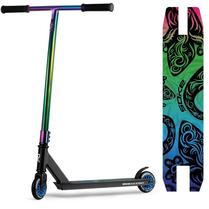 Soke Evo stuntstep Black Rainbow - race step - 360º stuur, Fietsen en Brommers, Steps, Nieuw, Ophalen of Verzenden