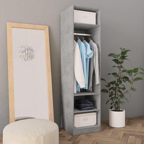 vidaXL Garde-robe Gris bÃ©ton 50x50x200 cm Bois, Maison & Meubles, Armoires | Penderies & Garde-robes, Neuf, Envoi