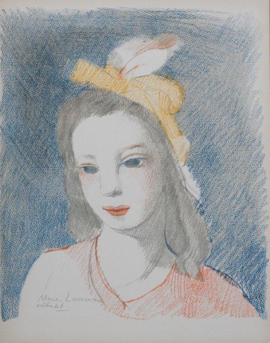 Marie Laurencin (1883-1956) - Portrait de jeune femme, Antiek en Kunst, Antiek | Overige Antiek