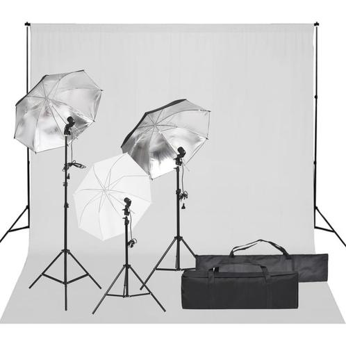 vidaXL Fotostudioset met verlichtingsset en achtergrond, Audio, Tv en Foto, Fotografie | Fotostudio en Toebehoren, Nieuw, Verzenden