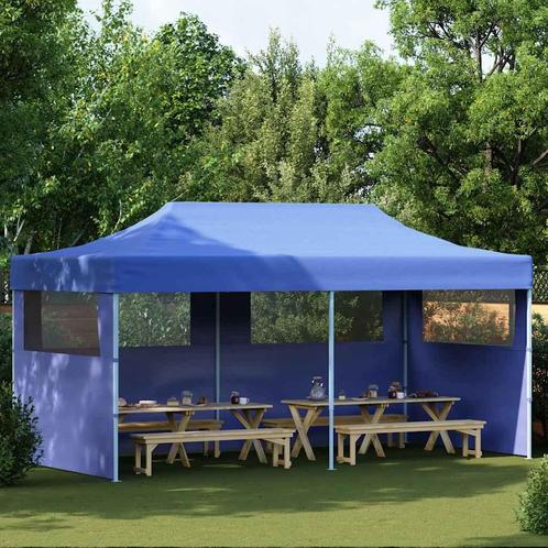 vidaXL Partytent pop-up inklapbaar 3x6 m blauw, Tuin en Terras, Partytenten, Nieuw, Verzenden