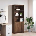 vidaXL Hoge kast 70x35x180 cm bewerkt hout bruin, Huis en Inrichting, Verzenden, Nieuw