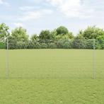 vidaXL Gelast Draadhek met 10 U-Posts Zilver 1,4x10 m Staal, Verzenden, Nieuw