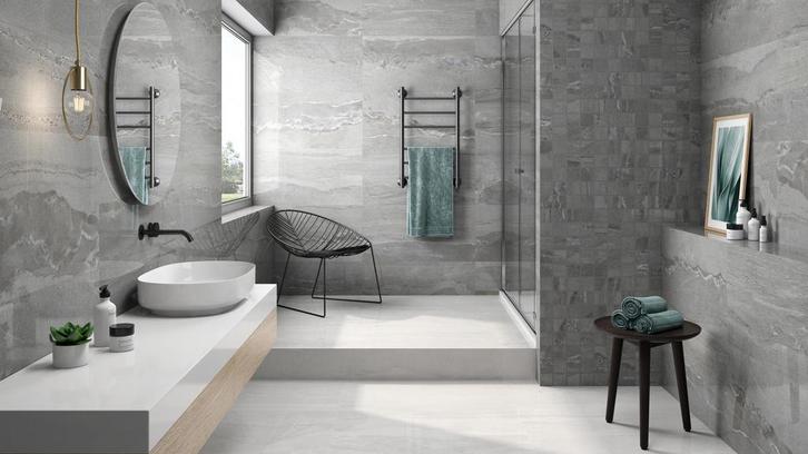 Whitehall Gris 90x90 COMPACTGLASS / MAT Vloertegels /, Doe-het-zelf en Bouw, Tegels, Ophalen of Verzenden