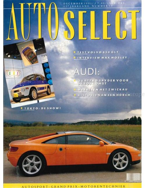 1991 AUTO SELEKT MAGAZINE 12 NEDERLANDS, Boeken, Auto's | Folders en Tijdschriften