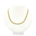 Gouden Bismarck schakel collier | 42 cm (ketting), Ophalen of Verzenden, Gebruikt, Overige kleuren, Goud