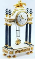 Pendule portique - Joseph-Léonard Roque Louis XVI - Marbre, Antiek en Kunst