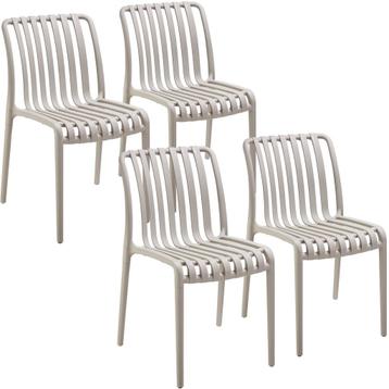 tectake Tuinstoelen Alcudia, weerbestendig, stapelbaar - tau, Verzenden