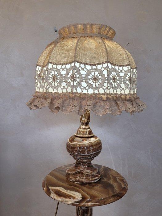 Lamp - Marmer - Marmeren lampenset – Tafellamp en, Antiek en Kunst, Curiosa en Brocante