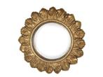 Wandspiegel - Goudkleurige ronde wandspiegel spiegel  - Glas
