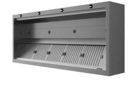 RVS Afzuigkap Extractor Inductie model 300cm, zonder motor, Elektronische apparatuur, Afzuigkappen