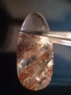 Natural Phantom Quartz - oval polished - 3.8 cm - teardrop, Verzenden, Nieuw