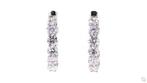Zonder Minimumprijs - Hoepel oorbellen Platina - 5.15ct. tw., Handtassen en Accessoires