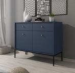 Dressoir Goud Blauw - 104x83x39 cm, Nieuw, 25 tot 50 cm, 100 tot 150 cm, Verzenden