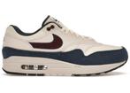Nike Air Max 1 Coconut Milk Burgundy Crush Navy - Maat 42 EU, Kleding | Heren, Ophalen of Verzenden, Nieuw