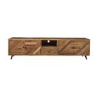 Tv-meubel Mangohout Fiona 200 cm, Huis en Inrichting, Kasten |Televisiemeubels, Nieuw, Industriële meubels, Overige houtsoorten