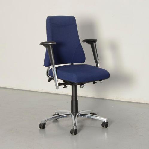 BMA Axia bureaustoel, blauw, 5D armleggers, Huis en Inrichting, Bureaustoelen, Gebruikt, Ophalen of Verzenden