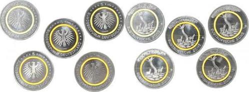 5 Euro Nebengebiete Subtr Zone 2018 Muenzzeichen A-j, Timbres & Monnaies, Monnaies | Europe | Monnaies euro, Envoi