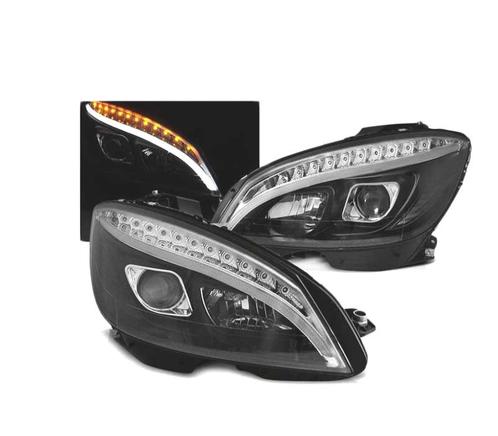 PHARES POUR MERCEDES W204 07-10 LED TUBE LIGHT DYNAMIQUE NOI, Auto-onderdelen, Verlichting, Verzenden