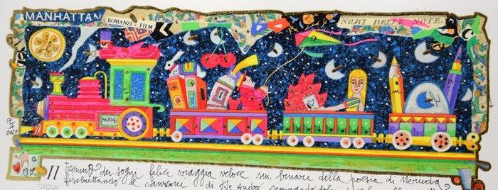 Francesco Musante (1950) - Il trenino dei sogni felici, Antiek en Kunst, Antiek | Overige Antiek