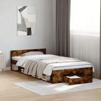 vidaXL Bedframe met lade bewerkt hout gerookt eikenkleurig, Huis en Inrichting, Slaapkamer | Bedden, Verzenden, Nieuw