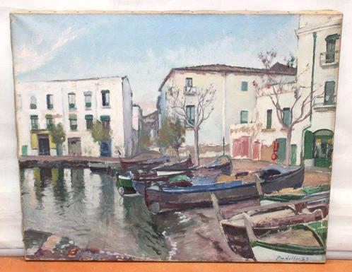 Rafael Martínez Padilla (1878-1958) - Pueblo costero de la, Antiek en Kunst, Kunst | Schilderijen | Klassiek