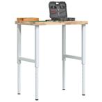 vidaXL Werkbank rechthoekig 80x60x(73-99,5) cm massief, Doe-het-zelf en Bouw, Werkbanken, Verzenden, Nieuw