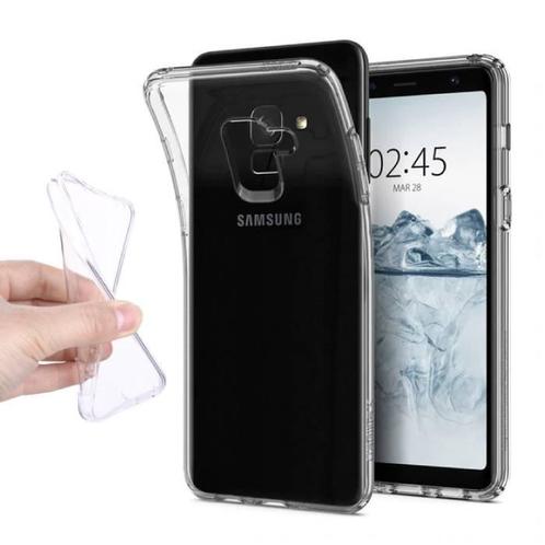 Samsung Galaxy A8 2018 Transparant Clear Case Cover Silicone, Télécoms, Téléphonie mobile | Housses, Coques & Façades | Samsung