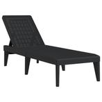 Ligbed Jute-Look Antraciet - Retour deal! Tot -61%, Tuin en Terras, Verzenden, Nieuw, Kunststof, Verstelbaar