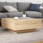 vidaXL Salontafel 80x80x31 cm spaanplaat sonoma eikenkleurig, Verzenden, Nieuw
