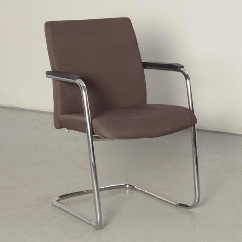 Huislijn Lima vergaderstoel, taupe, sledeframe, Huis en Inrichting, Stoelen, Gebruikt, Ophalen of Verzenden
