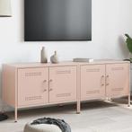 vidaXL Tv-meubelen 2 st 68x39x50,5 cm staal roze, Huis en Inrichting, Verzenden, Nieuw