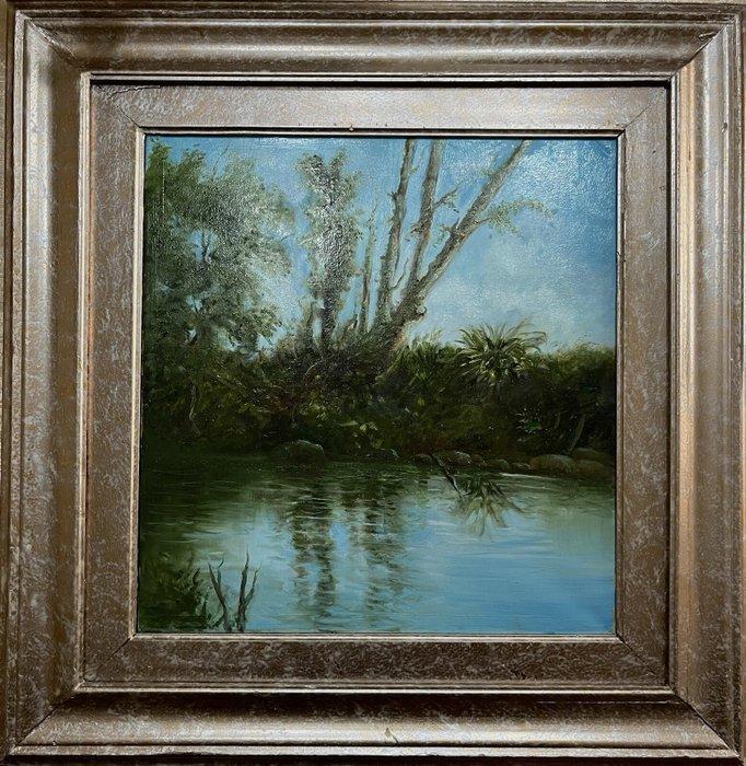Scuola Italiana (1950-1960) - Riflessi di Laguna, Antiek en Kunst, Kunst | Schilderijen | Klassiek