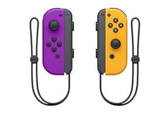 Originele Nintendo Switch Joy Con Paars/Neon Set, Games en Spelcomputers, Spelcomputers | Nintendo Switch, Zo goed als nieuw, Ophalen of Verzenden