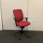 Beta ergo- bureaustoel, rode stoffering - zwarte kruisvoet