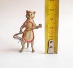 Sculpture, Chatte passant le balai - 4.5 cm - Bronze de, Antiek en Kunst