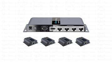 HDMI 4 poort extender + splitter over UTP - Huismerk, Ophalen of Verzenden